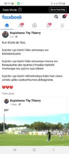 Kabaye Kumbuga nkoranyambaga!Umunyamakuru wa RBA Kayishema Tity Thierry amagambo yatangaje kuri Facebook yatumye hari abamwibazaho ku bunyamwuga bwe.INKURU