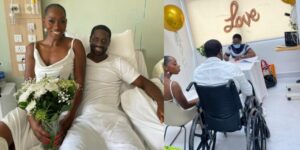 Hahiye; Umugabo urembeye mu bitaro yarongoye inkumi y’uburanga bitungura abatari bake bibaza icyo uwo mukobwa amuca