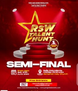 Ryarushanwa rya RSW Talent hunt Rwanda 2023 season One  ririmo amafaranga azahindura ubuzima bw’ uzaryegukana ririmo kugana kumusozo