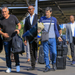 Bakiriwe nk’Abami, Bidasubirwaho abatoza ba APR FC basesekaye i Kigali (Amafoto)