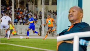 Umunsi wa 1 wa shampiyona y’u Rwanda Rayon Sports yigishije Gasogi umupira, abanyamakuru barebera umupira mu bafana