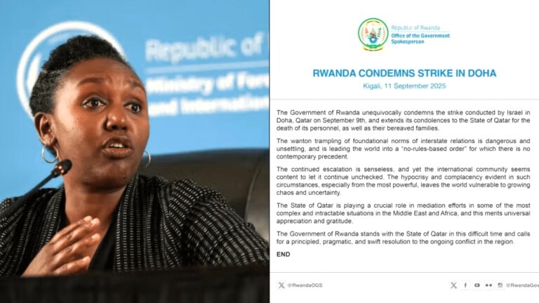 U Rwanda rwamaganye ibitero bya Israel yagabye kuri Qatar