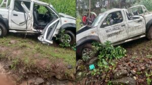 Musanze: Imodoka y’ Akarere yakoze impanuka ,abarimo Gitifu barakomereka