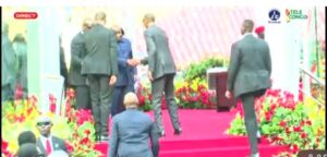 Perezida Kagame na Ndayishimiye basuhuzanyije mu birori byabereye mu Mujyi Kintélé